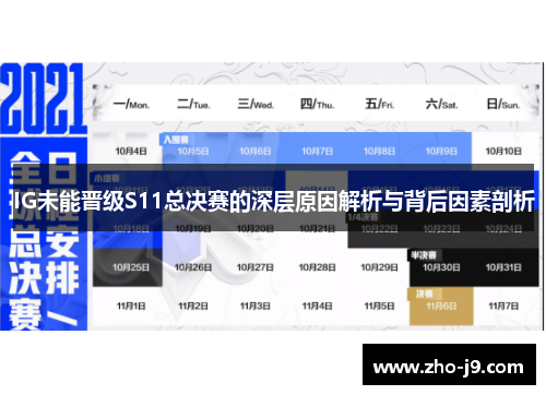 IG未能晋级S11总决赛的深层原因解析与背后因素剖析